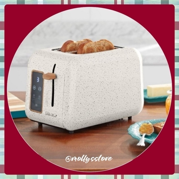 🩷 New With Tags The Pioneer Woman Linen Speckle Toaster - Picture 1 of 4